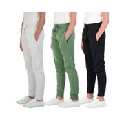 3 Pack: Girls' Fleece Joggers Soft Active Performance Casual Sweatpants(Ages 7-16)